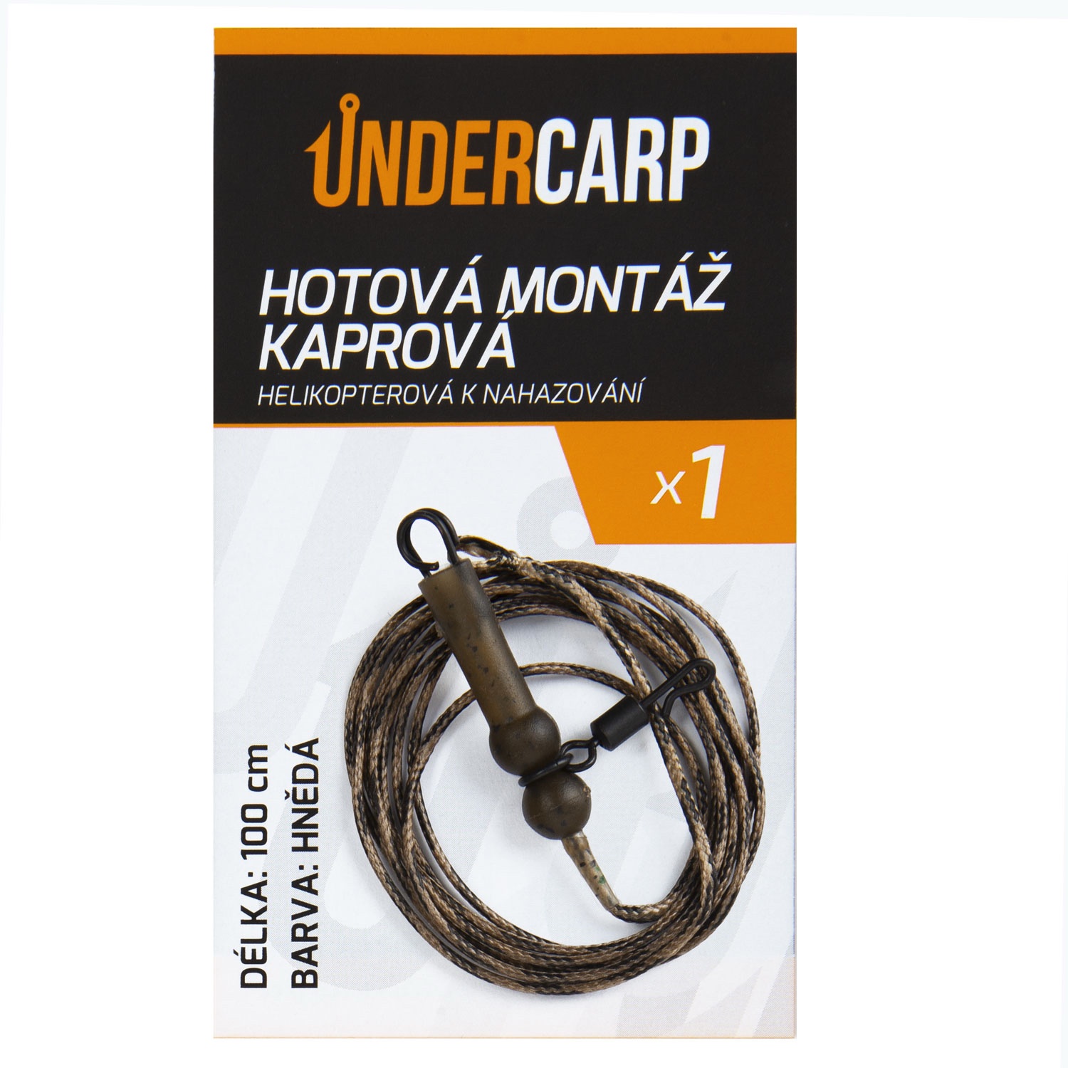 img_7032 Montáž Leadcore Helicopter Leader 45 lbs / 100 cm hnedá – Obrázok 1