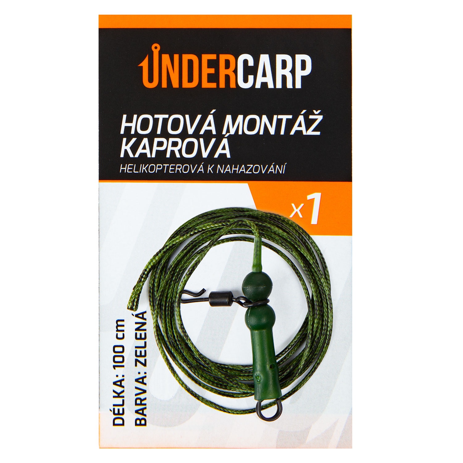 img_7034 Montáž Leadcore Helicopter Leader 45 lbs / 100 cm zelená - Obrázek 1