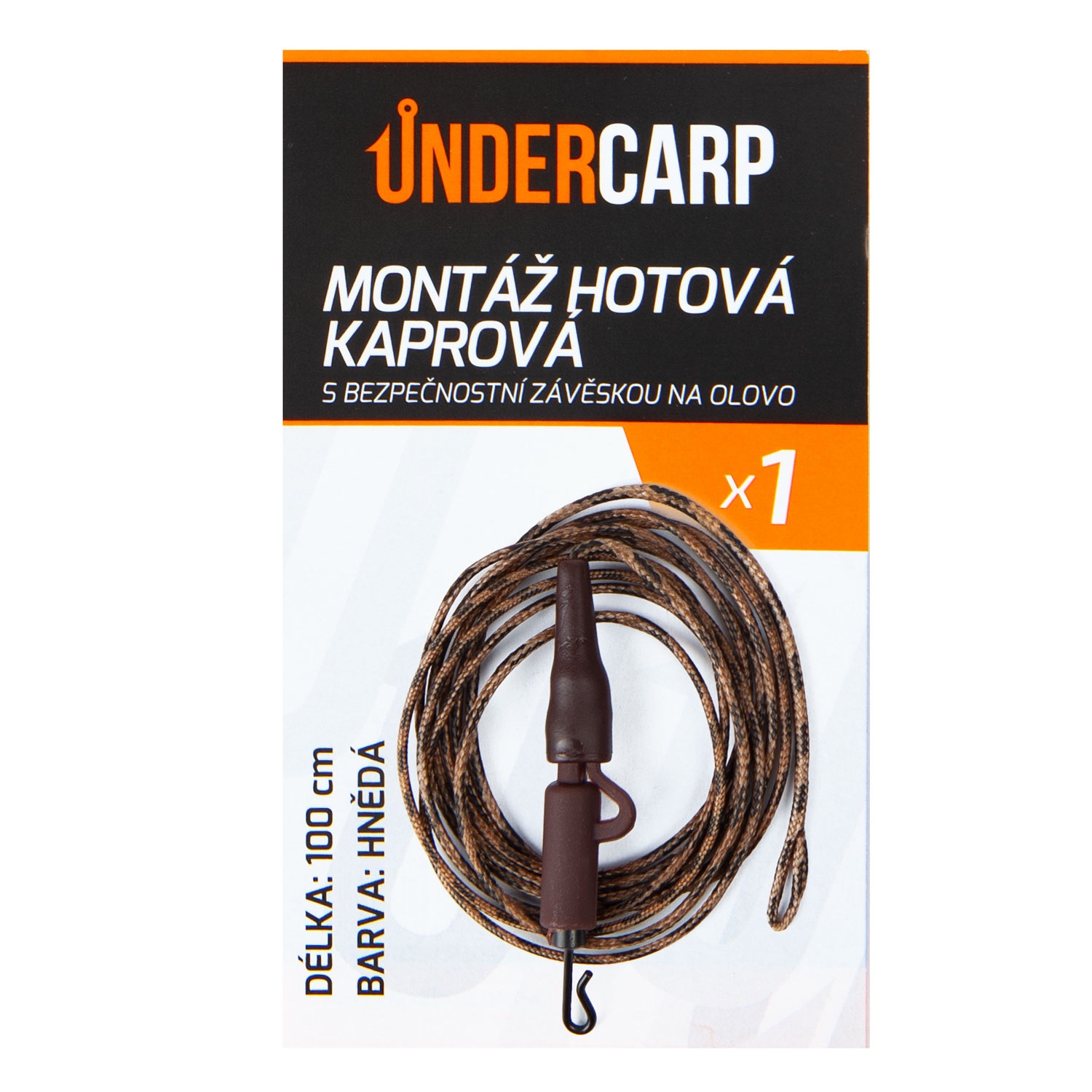 img_7062 Nádväzec Leadcore Lead Clip 45 lbs 100 cm hnedá - Obrázek 1